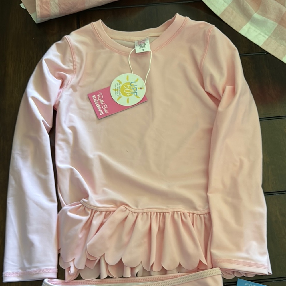 Pink Long Sleeve Ruffle Top